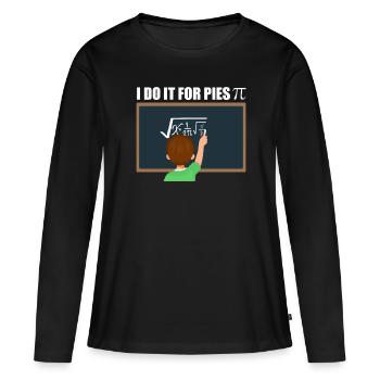Calcul mathématique Pi - T-shirt manches longues Premium bio Femme - noir - Devant - Julia (174cm)