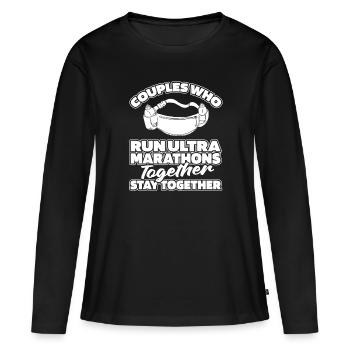 Ultramarathon Couple - Women's Premium Organic Long Sleeve Shirt - black - Front - Julia (174cm)