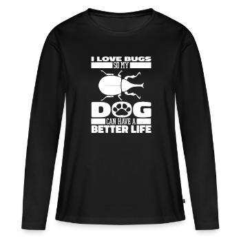 Entomology Entomologist Insect Dog - Women's Premium Organic Long Sleeve Shirt - black - Front - Julia (174cm)
