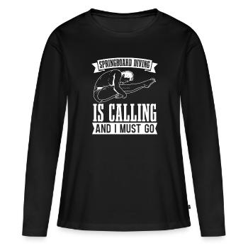 Plongeurs plongeurs - T-shirt manches longues Premium bio Femme - noir - Devant - Julia (174cm)