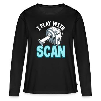 Je joue avec Scan - Radiologist - T-shirt manches longues Premium bio Femme - noir - Devant - Julia (174cm)