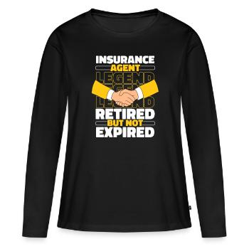 Conseiller en assurance Courtiers d’assurance - T-shirt manches longues Premium bio Femme - noir - Devant - Julia (174cm)