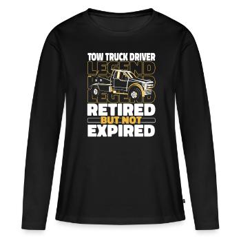 Service de remorquage Dépanneuse retirée du service - T-shirt manches longues Premium bio Femme - noir - Devant - Julia (174cm)
