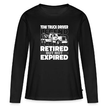 Service de remorquage Dépanneuse retirée du service - T-shirt manches longues Premium bio Femme - noir - Devant - Julia (174cm)