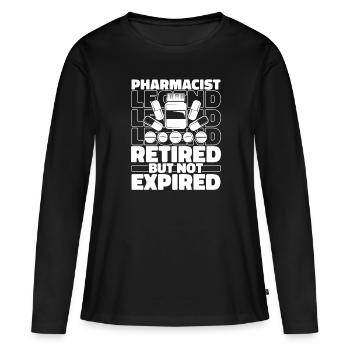 Apotheke Apotheker Im Ruhestand - Frauen Premium Bio Langarmshirt - Schwarz - Vorne - Julia (174cm)