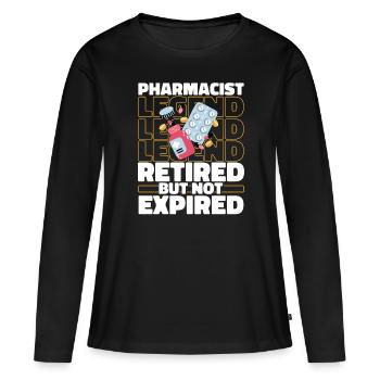 Apotheke Apotheker Im Ruhestand - Frauen Premium Bio Langarmshirt - Schwarz - Vorne - Julia (174cm)