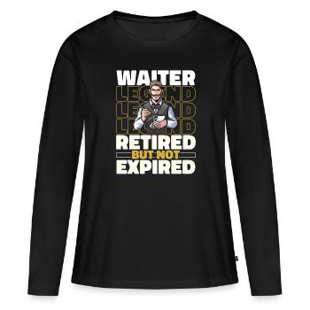 Waiter Retired waitress - Women's Premium Organic Long Sleeve Shirt - black - Front - Julia (174cm)