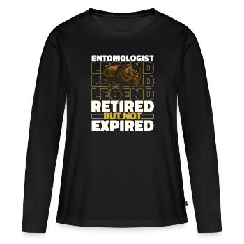 Entomology Entomologist Retired Insect - Women's Premium Organic Long Sleeve Shirt - black - Front - Julia (174cm)