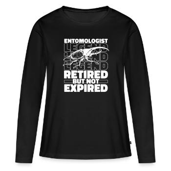 Entomology Entomologist Retired Insect - Women's Premium Organic Long Sleeve Shirt - black - Front - Julia (174cm)