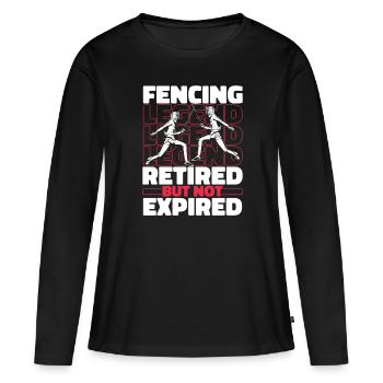 Fechten Fechter Im Ruhestand - Frauen Premium Bio Langarmshirt - Schwarz - Vorne - Julia (174cm)