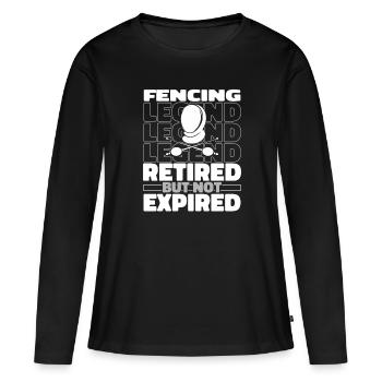 Fechten Fechter Im Ruhestand - Frauen Premium Bio Langarmshirt - Schwarz - Vorne - Julia (174cm)