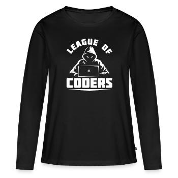 Developer Coder Programmer - Women's Premium Organic Long Sleeve Shirt - black - Front - Julia (174cm)