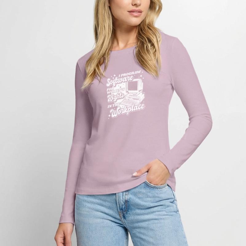 Developer Coder Programmer Computer T-shirt manches longues Premium bio Femme