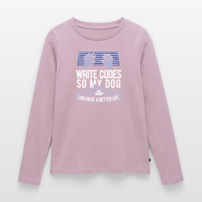 Entwickler Coder Programmierer Katze Frauen Premium Bio Langarmshirt