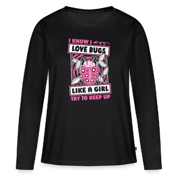 Entomology Entomologist Insect Funny - Women's Premium Organic Long Sleeve Shirt - black - Front - Julia (174cm)