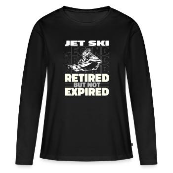 Jet Ski Im Ruhestand - Frauen Premium Bio Langarmshirt - Schwarz - Vorne - Julia (174cm)