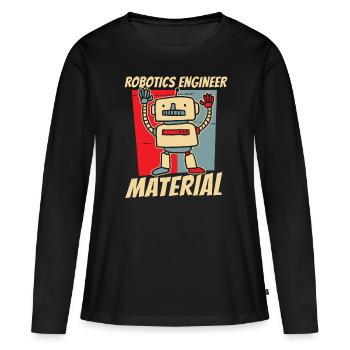 Robotique Ai Robot - T-shirt manches longues Premium bio Femme - noir - Devant - Julia (174cm)