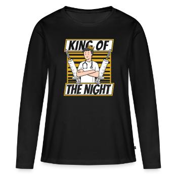 Krankenschwester Spritzen - Frauen Premium Bio Langarmshirt - Schwarz - Vorne - Julia (174cm)