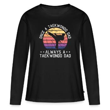Taekwondo Taekwondo Père - T-shirt manches longues Premium bio Femme - noir - Devant - Julia (174cm)