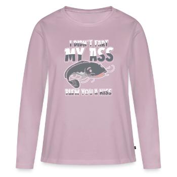 Wels I Didnt Fart My Butt Blew You A Kiss - Women's Premium Organic Long Sleeve Shirt - dusky pink - Front - Julia (174cm)