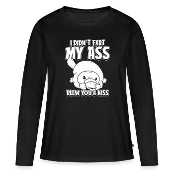 Ornithorynque drôle drôle - T-shirt manches longues Premium bio Femme - noir - Devant - Julia (174cm)