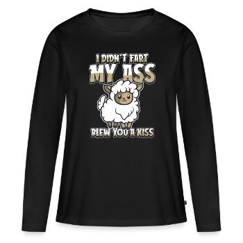 Sheep ironic - Women's Premium Organic Long Sleeve Shirt - black - Front - Julia (174cm)
