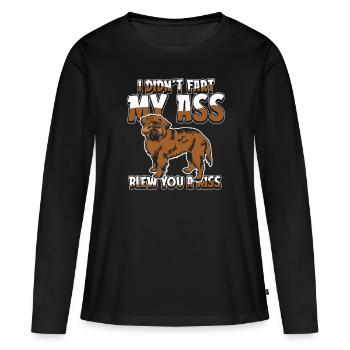Bruxelles Griffon - T-shirt manches longues Premium bio Femme - noir - Devant - Julia (174cm)