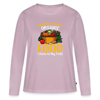 Farmer Tractor Farming Quote für Landwirte - Frauen Premium Bio Langarmshirt - Altrosa - Vorne - Julia (174cm)