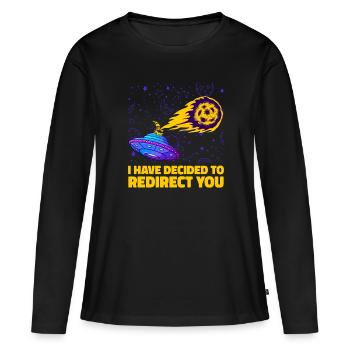 Vaisseau spatial spatial Astroïde de diversion - T-shirt manches longues Premium bio Femme - noir - Devant - Julia (174cm)