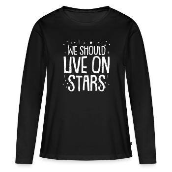 Space Space Space Colonization - Women's Premium Organic Long Sleeve Shirt - black - Front - Julia (174cm)