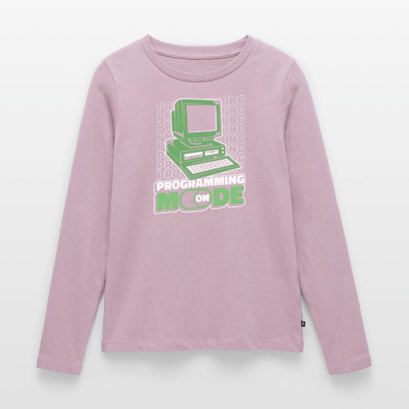 Developer Coder Programmer Computer T-shirt manches longues Premium bio Femme