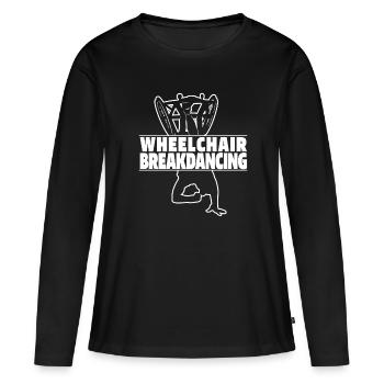 Breakdance Breakdancer Breakdance Fauteuil roulant - T-shirt manches longues Premium bio Femme - noir - Devant - Julia (174cm)