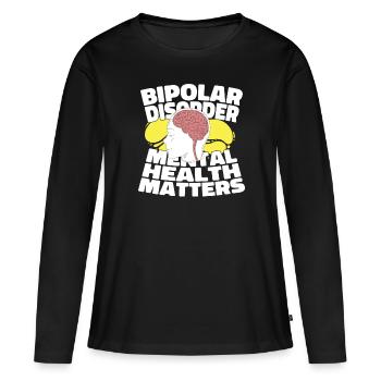 Psychologie Psychologe Bipolar - Frauen Premium Bio Langarmshirt - Schwarz - Vorne - Julia (174cm)