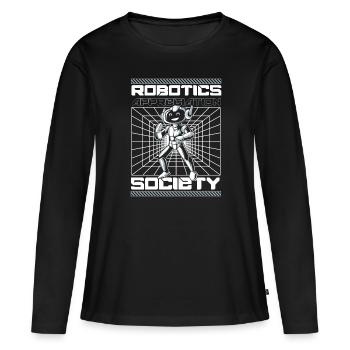 Robotique Ai Robot - T-shirt manches longues Premium bio Femme - noir - Devant - Julia (174cm)