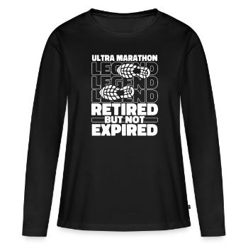 Retired ultramarathon - Women's Premium Organic Long Sleeve Shirt - black - Front - Julia (174cm)