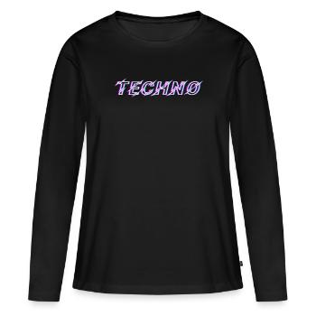 Techno Rave Festival Electro Music Raver - T-shirt manches longues Premium bio Femme - noir - Devant - Julia (174cm)