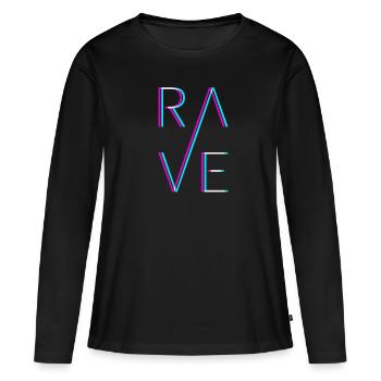 Techno Rave Festival Electro Music Raver - T-shirt manches longues Premium bio Femme - noir - Devant - Julia (174cm)