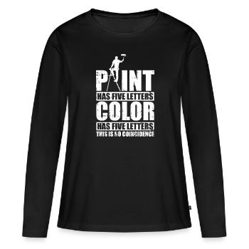Painter Painter Funny - Women's Premium Organic Long Sleeve Shirt - black - Front - Julia (174cm)