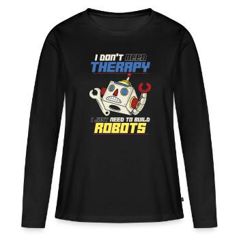 Robotique Ai robot - T-shirt manches longues Premium bio Femme - noir - Devant - Julia (174cm)