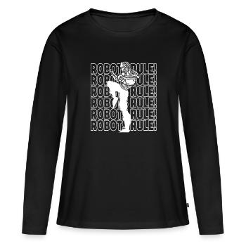 Robotique Ai Robot - T-shirt manches longues Premium bio Femme - noir - Devant - Julia (174cm)