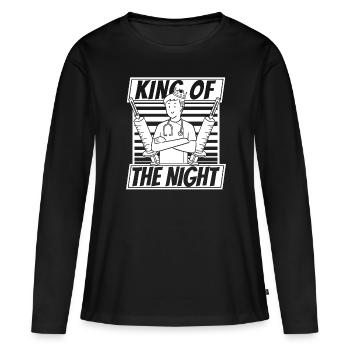 Krankenschwester Spritze - Frauen Premium Bio Langarmshirt - Schwarz - Vorne - Julia (174cm)