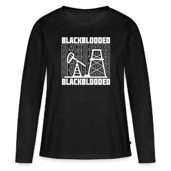 Plate-forme pétrolière Black Blood - T-shirt manches longues Premium bio Femme - noir - Devant - Julia (174cm)