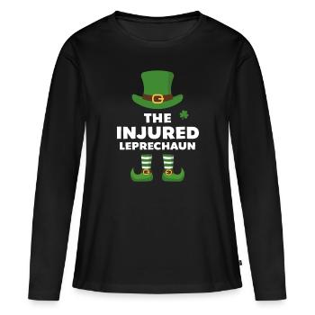 Le lutin blessé - T-shirt manches longues Premium bio Femme - noir - Devant - Julia (174cm)