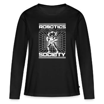 Robotique Ai Robot - T-shirt manches longues Premium bio Femme - noir - Devant - Julia (174cm)