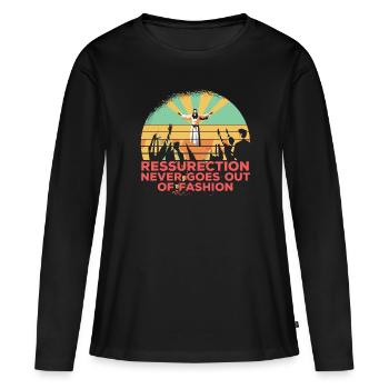 Christ Christentum - Frauen Premium Bio Langarmshirt - Schwarz - Vorne - Julia (174cm)