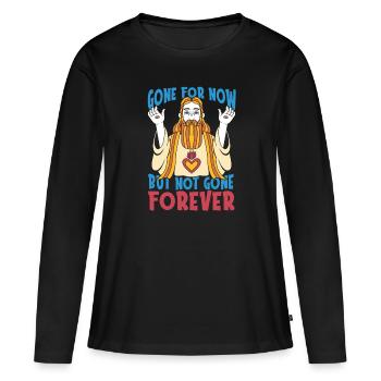 Christ Christianisme Drôle - T-shirt manches longues Premium bio Femme - noir - Devant - Julia (174cm)