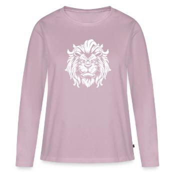 Cigar Lion - Women's Premium Organic Long Sleeve Shirt - dusky pink - Front - Julia (174cm)