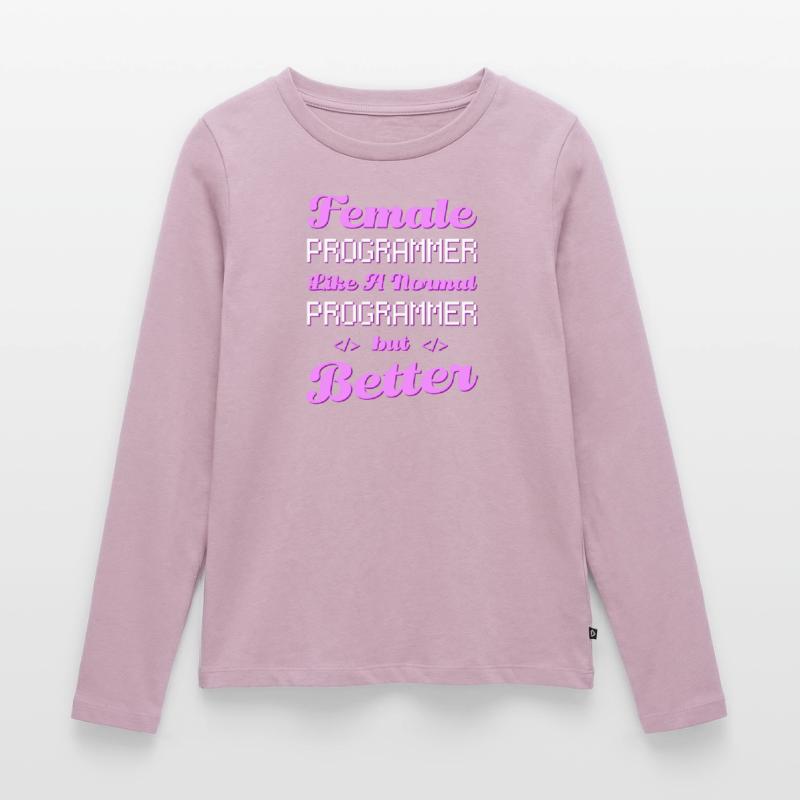 Developer Coder Programmer Female Women's Premium Organic Long Sleeve Shirt