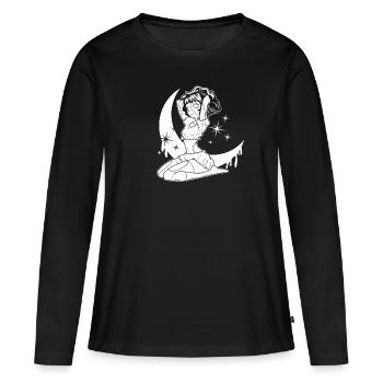 Poupée gothique - T-shirt manches longues Premium bio Femme - noir - Devant - Julia (174cm)