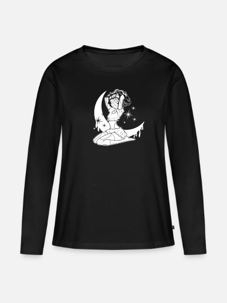 Gothic Puppe - Frauen Premium Bio Langarmshirt - Schwarz